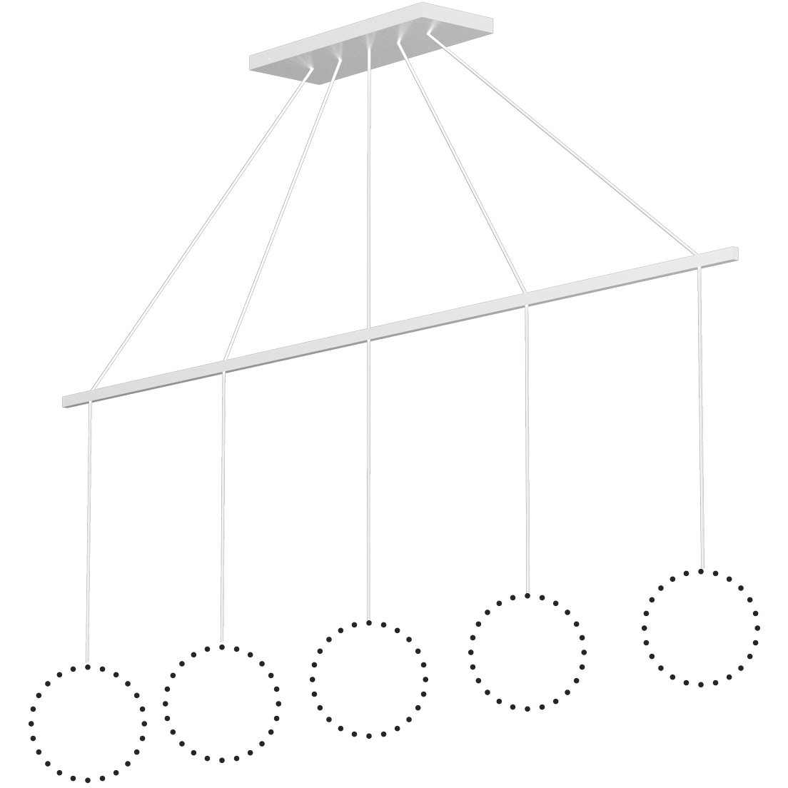 Marquee LED 0.63 inch White Linear Pendant Canopy System Ceiling Light